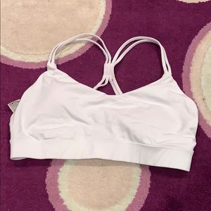White sports bra